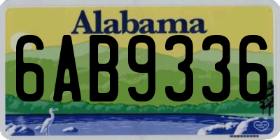 AL license plate 6AB9336