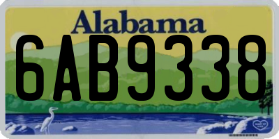 AL license plate 6AB9338