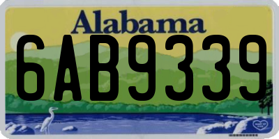 AL license plate 6AB9339