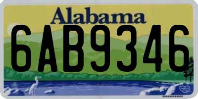 AL license plate 6AB9346
