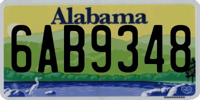 AL license plate 6AB9348