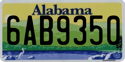 AL license plate 6AB9350