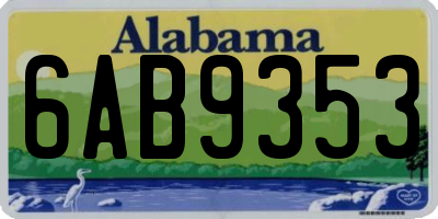 AL license plate 6AB9353