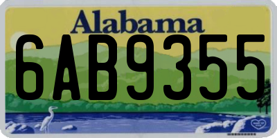 AL license plate 6AB9355