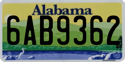 AL license plate 6AB9362