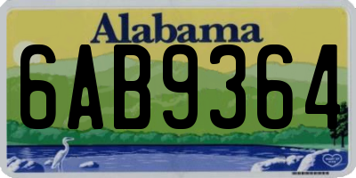 AL license plate 6AB9364
