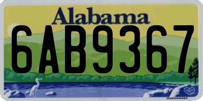 AL license plate 6AB9367