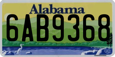 AL license plate 6AB9368