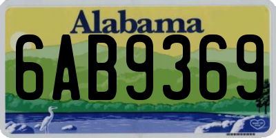 AL license plate 6AB9369