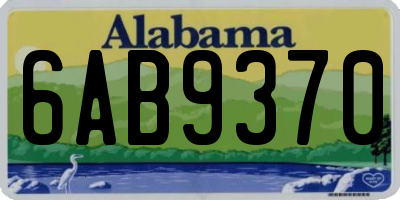 AL license plate 6AB9370