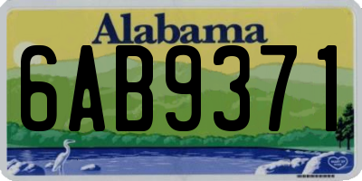 AL license plate 6AB9371