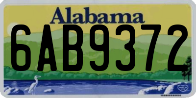 AL license plate 6AB9372