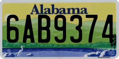 AL license plate 6AB9374