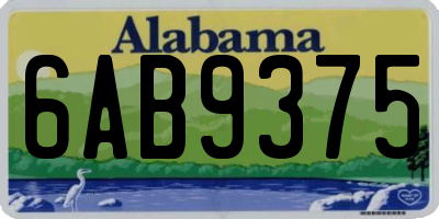 AL license plate 6AB9375
