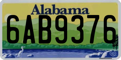 AL license plate 6AB9376
