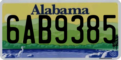 AL license plate 6AB9385