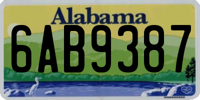 AL license plate 6AB9387