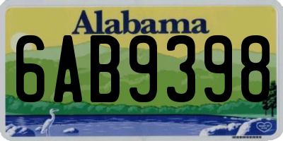 AL license plate 6AB9398