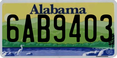 AL license plate 6AB9403