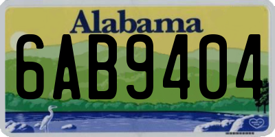 AL license plate 6AB9404