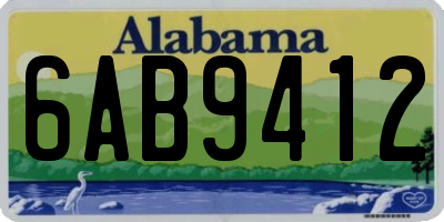 AL license plate 6AB9412