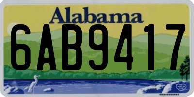 AL license plate 6AB9417