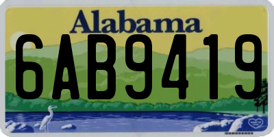 AL license plate 6AB9419