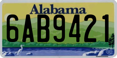 AL license plate 6AB9421