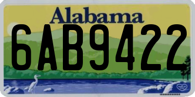 AL license plate 6AB9422