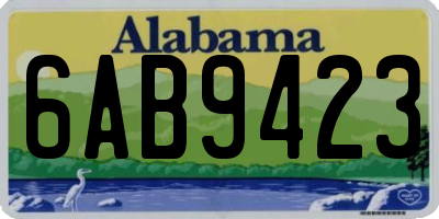 AL license plate 6AB9423