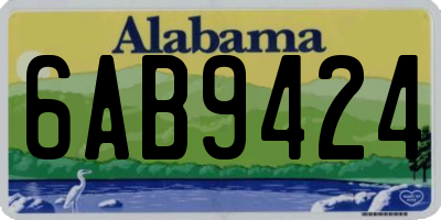 AL license plate 6AB9424