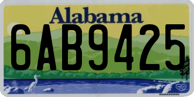 AL license plate 6AB9425