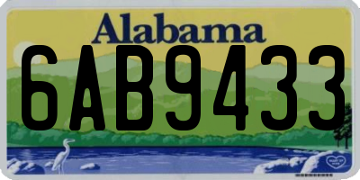 AL license plate 6AB9433