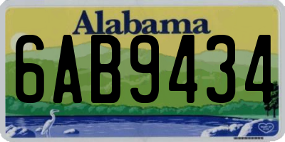 AL license plate 6AB9434
