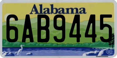 AL license plate 6AB9445
