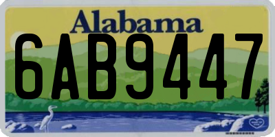 AL license plate 6AB9447