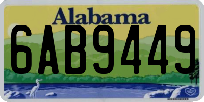 AL license plate 6AB9449