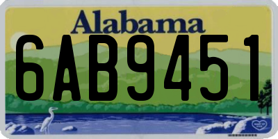 AL license plate 6AB9451