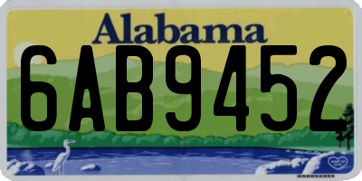 AL license plate 6AB9452