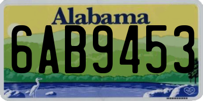 AL license plate 6AB9453