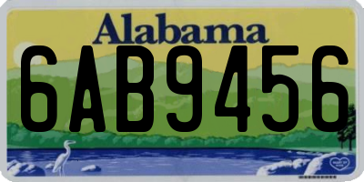 AL license plate 6AB9456