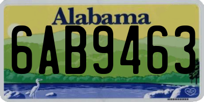 AL license plate 6AB9463
