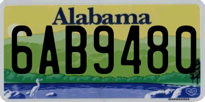 AL license plate 6AB9480