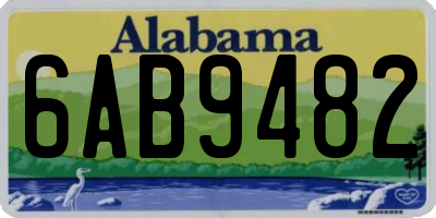 AL license plate 6AB9482