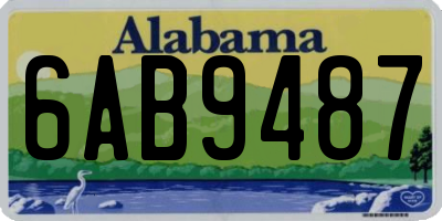 AL license plate 6AB9487