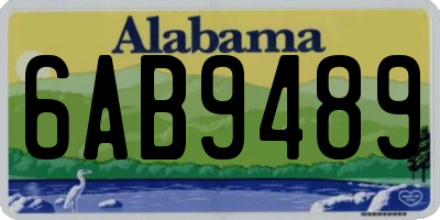AL license plate 6AB9489