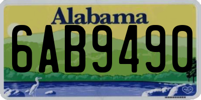AL license plate 6AB9490