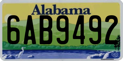 AL license plate 6AB9492