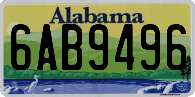 AL license plate 6AB9496