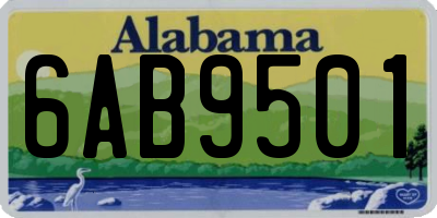 AL license plate 6AB9501
